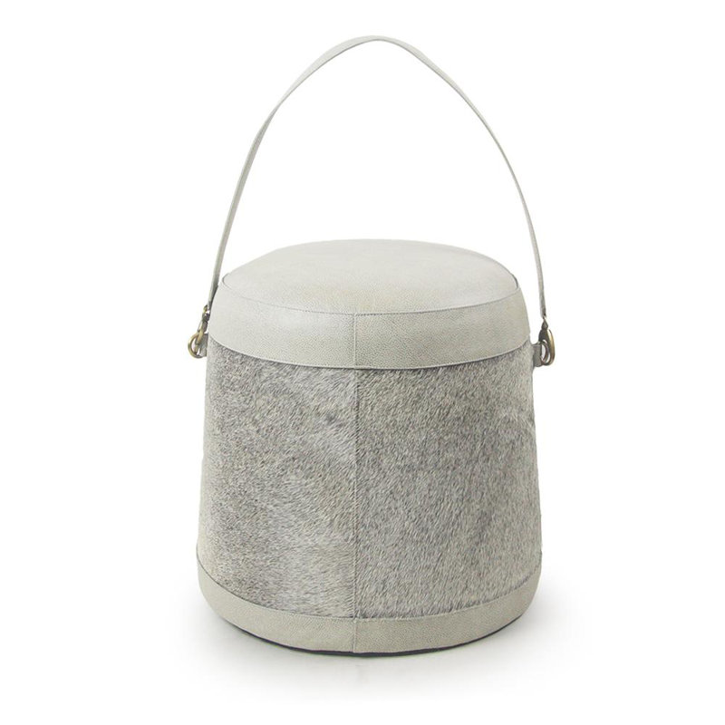 Leather Pouf