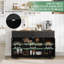 Buffet moderne 55 po - 3 tiroirs, 4 portes, console de rangement réglable-2066158831