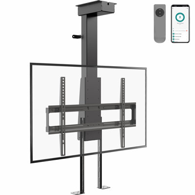 VIVO Motorized Drop Down TV Mount with Remote Control, Fits 37" to 65" Screens