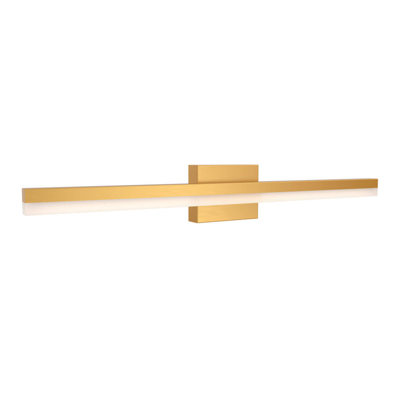 Barre d'éclairage de salle de bain 1 lumière DEL Peoa, Or