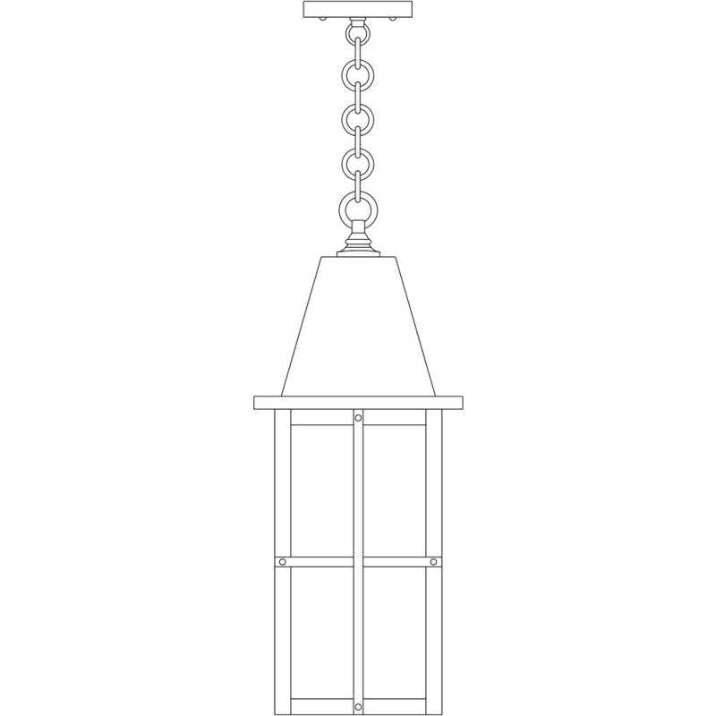 Hartford 1 - Light LED Outdoor Hanging Lantern, 14.5" H x 6" W, Antique Brass, Cream