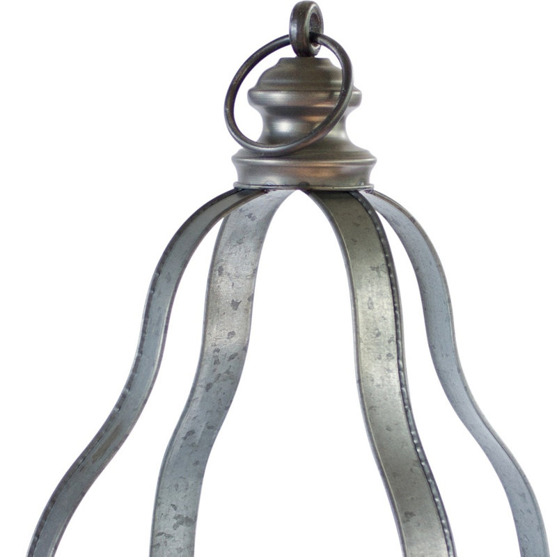 Ensemble de deux porte-bougie de sol sans flamme gris