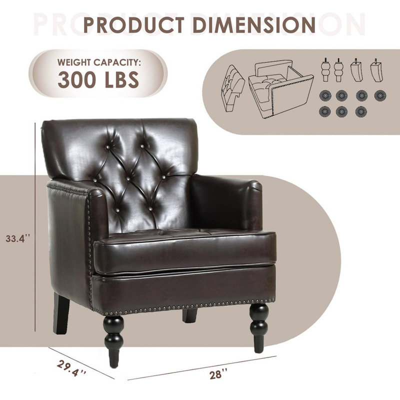 Ensemble de tabouret capitonné en cuir capitonné