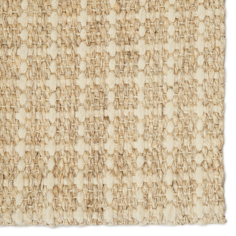 Handmade Handwoven Beige Area Rug, Rectangle 2' x 3'