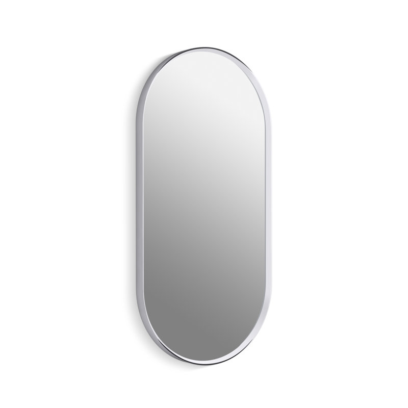 Essential Decorative Bathroom / Vanity Mirror, Polished Chrome, 36" x 18"
