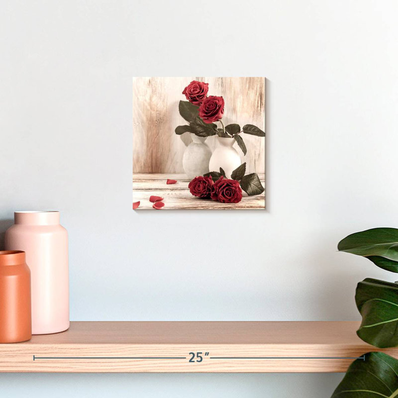 Vase de roses Harnek, H 10 po x l 10 po