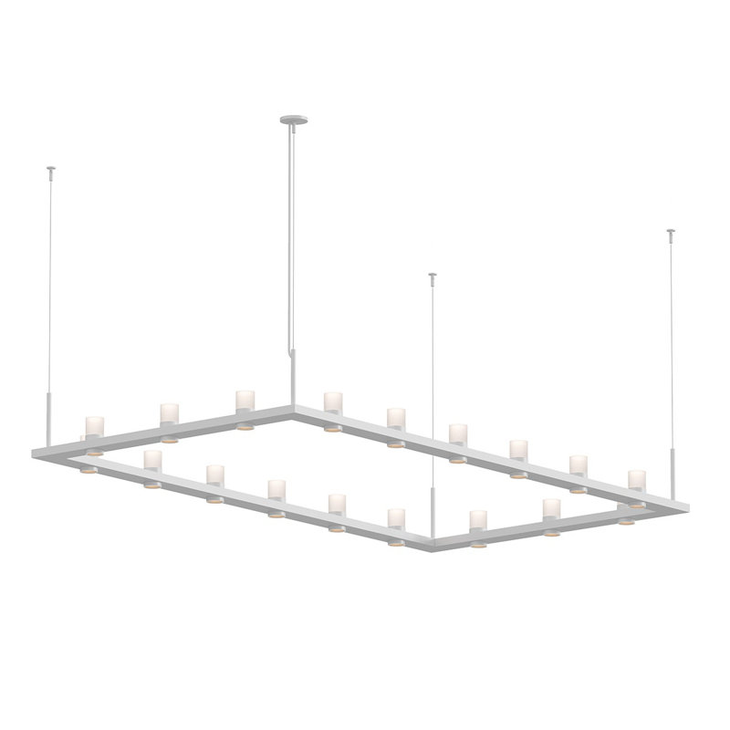 Intervals® 18 - Light LED Pendant, Etched, White