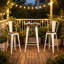 Ensemble de bar de patio 3 pièces, table à hauteur de bar et 2 chaises