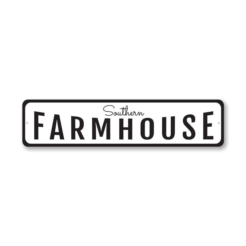 Enseigne en aluminium Southern Farmhouse, H 6 po x l 24 po x P 0,06 po