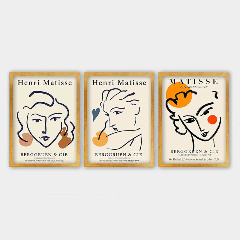 Superbe ensemble de peintures décoratives encadrées (3 pièces) de 21,7 po x 29,5 po chacune | Cadre 100% bois avec polystyrène de 0,8 pouce | Impression numérique UV | Parfait pour la décoration murale de salon, de bureau et de galerie