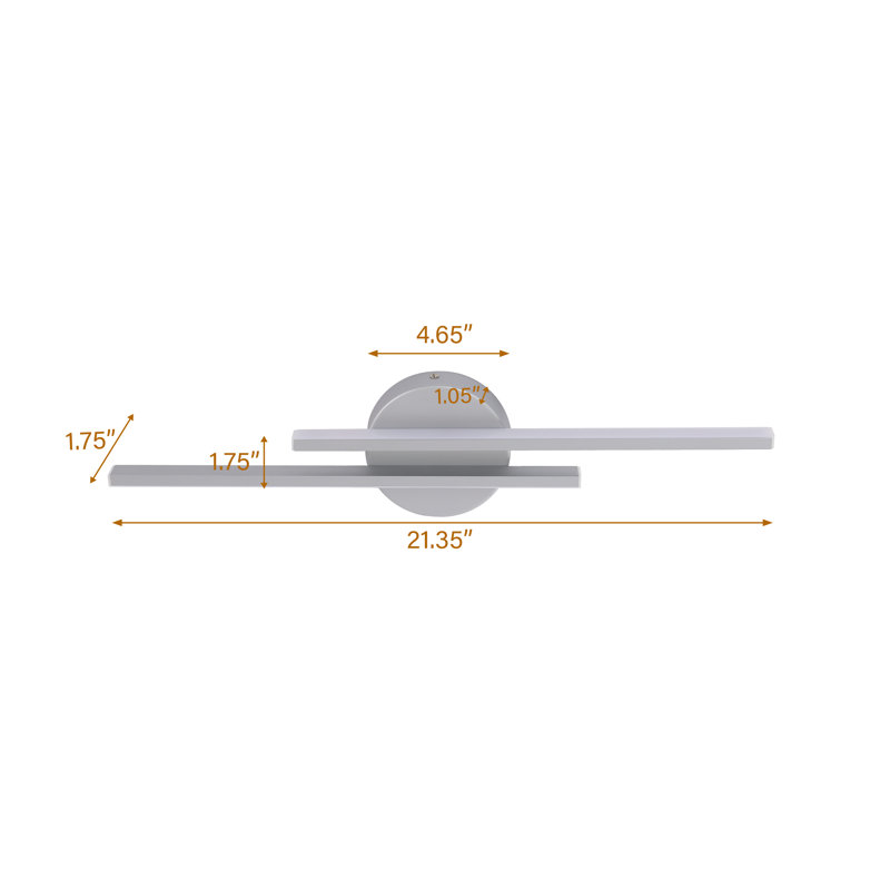 Buchan 2 - Light Dimmable LED Vanity Light, Silver