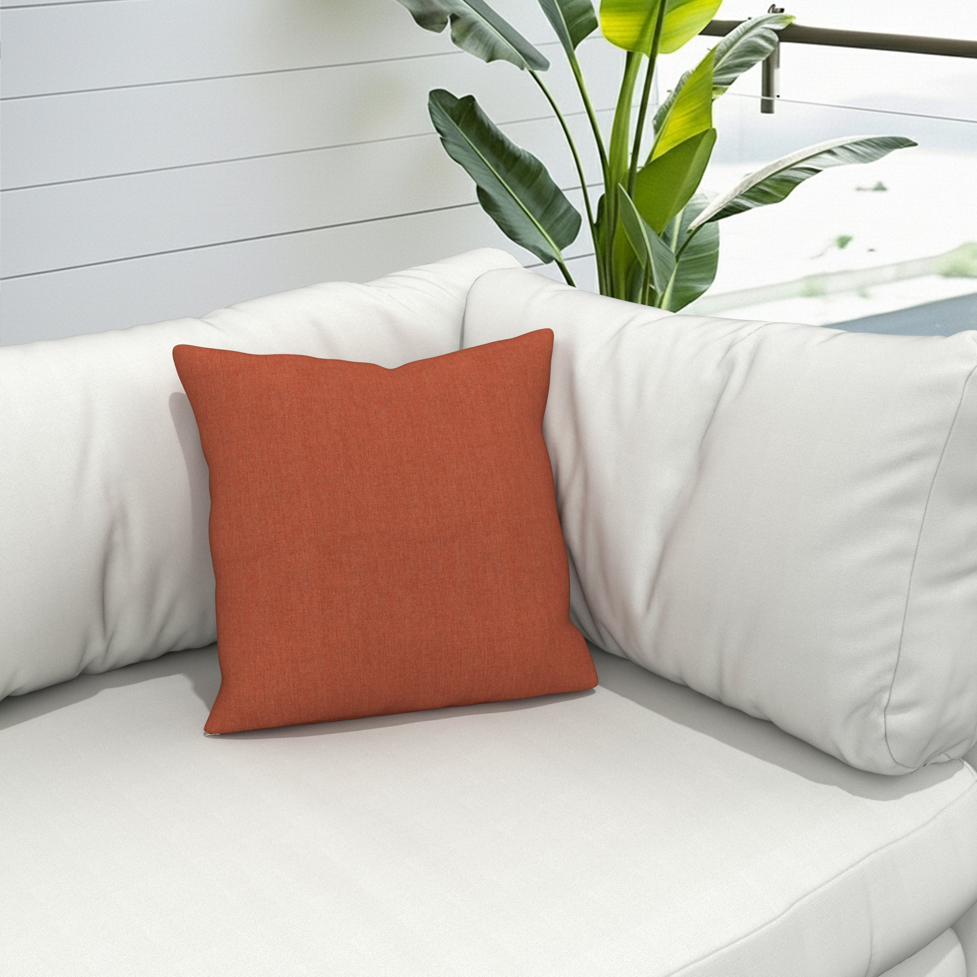 Indoor/Outdoor Throw Pillow, Square 16", Sunbrella Play Adobe