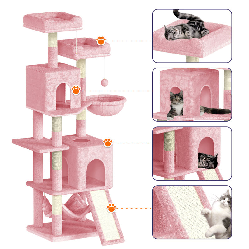 Amadahy 158cm H Cat Tree, Pink