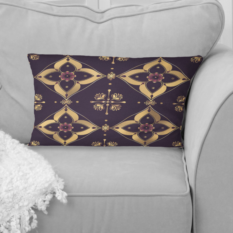 Coussin lombaire mauve traditionnel royal royal