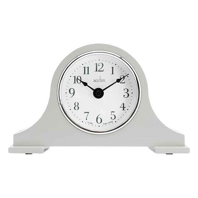 Analogue Quartz movement / Crystal Tabletop Clock in Grey