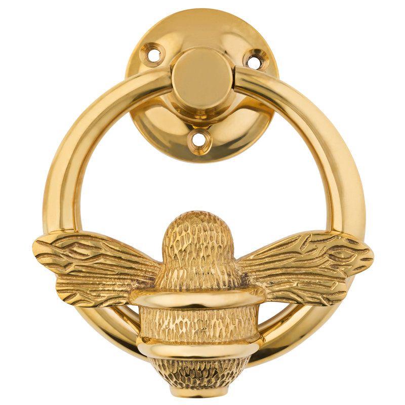 Sager Nickel Ring Bee Door Knocker, Brass