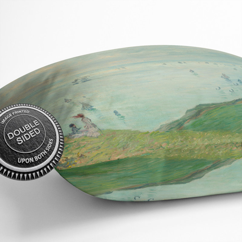 Cliffs at Pourville Scatter Cushion, 40cm H x 40cm W x 15cm D, Gray/Cream/Green