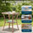 Deeominia Outdoor All-Weather Wicker Patio Side Table With Tempered Glass Top And Storage-1205587239