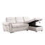Canapé modulaire avec méridienne de rangement et canapé-lit en chenille beige