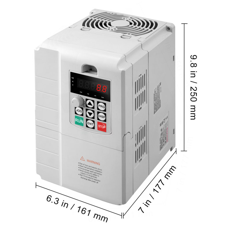 VFD 7.5KW, 34A, 10HP Variable Frequency Drive For 3-Phase Motor Speed Control