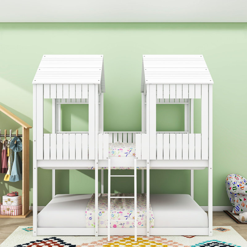 Tullahassee Kids Full Over Full Bunk Bed, White