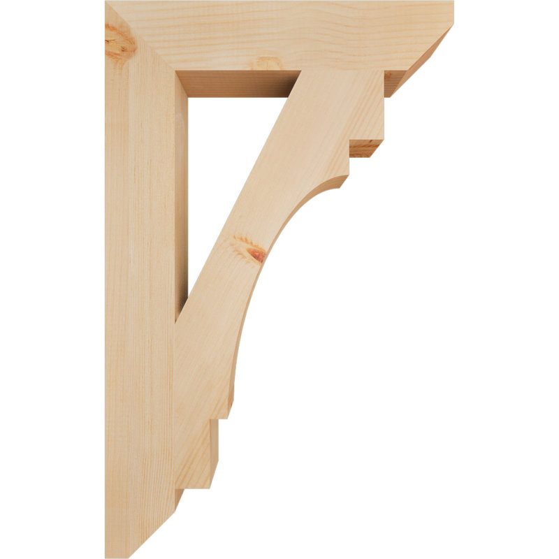 Support en bois / corbeau, Douglas (lisse), H 32 x l 3,5 x P 20