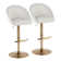 Matisse Highback Adjustable Barstool With Rounded T Footrest - Set Of 2