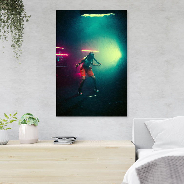 Latitude Run® Man And Woman Kissing During Night Time On Canvas ...