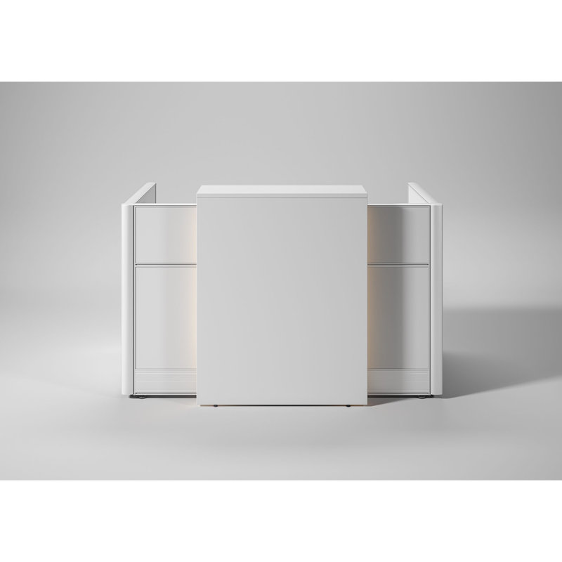 Antek Rectangle Synthetic Laminate Reception Desk with Power Outlet