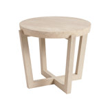 Sunset Key Solid Wood Cross Legs End Table