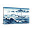 Paysage et nature «Blue Waves Mountains Ships Ocean», reproduction d'art-1129726734