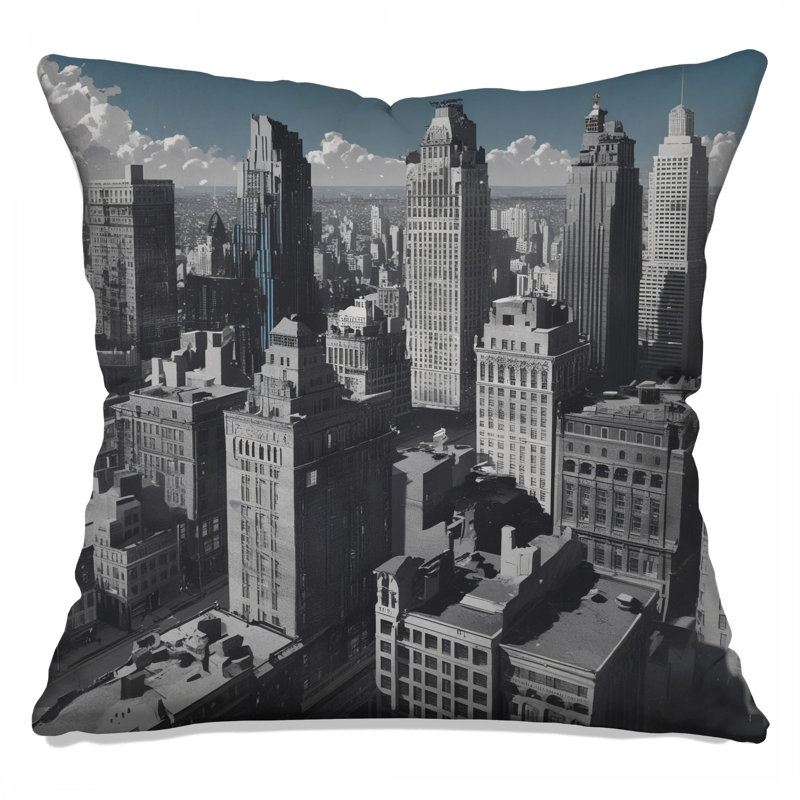 Coussins New York City Skyline, 16 x 16 pouces