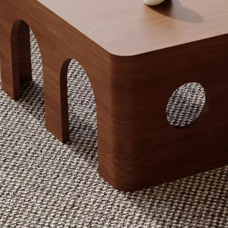 Personality design solid wood coffee table, Brown, 14.17" H x 47.24" L x 27.55" W