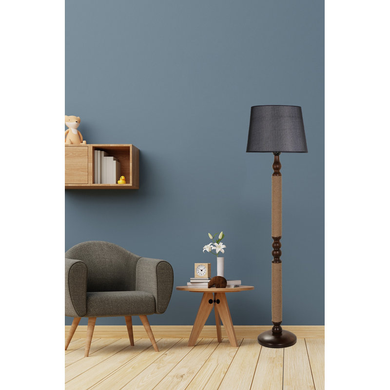 Lampe sur pied 73 po Vincenzo, Noir