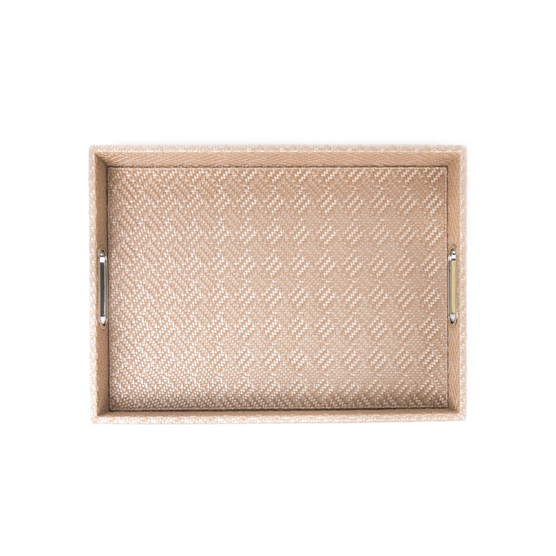 Leather / Faux Leather Tray, Honey Oat