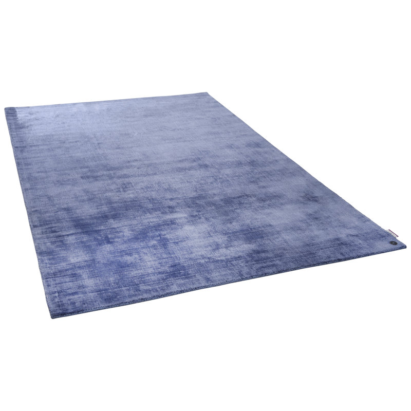 Shine Flatweave Blue Rug, Rectangle 85 x 155cm