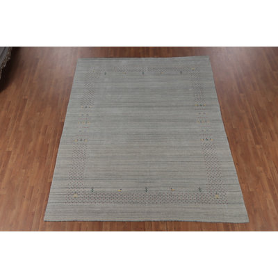 Tapis indien en laine fabriqué à la main de style Gabbeh 8 x 10