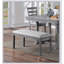 Colour Dining Bench Padded Seat 1pc Bench Kitchen Dining Room Wire-Brushed Finish