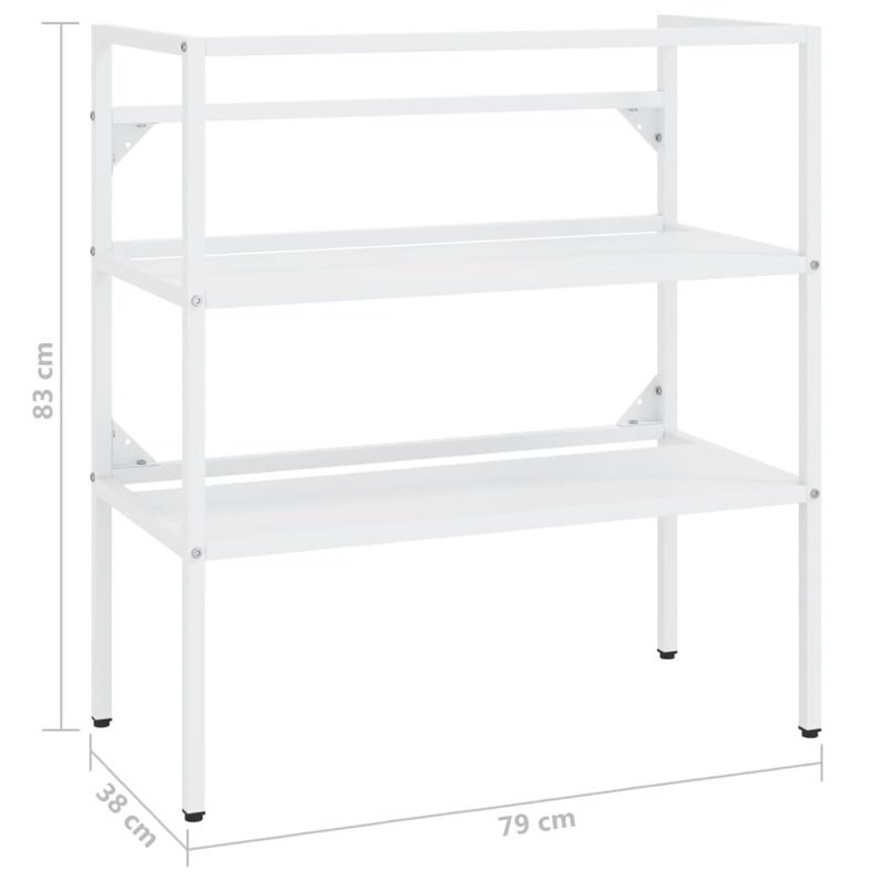 Guruvansh 7909mm Free-standing Single Vanity Unit, White
