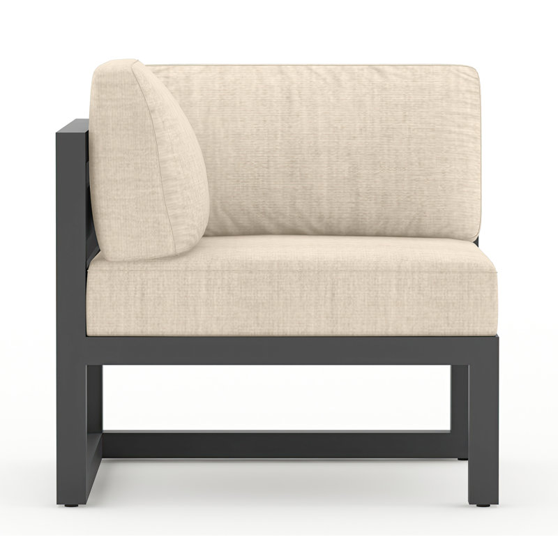 Avion Patio Chair with Sunbrella Cushions, Canvas Flax Sunbrella® Canvas, Slate