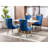 Modern Dining Chair , 2 Chairs, Velvet Upholstery, Stainless Steel Legs, Blue, Sw1701bl Solid Wood-857982677-857982682