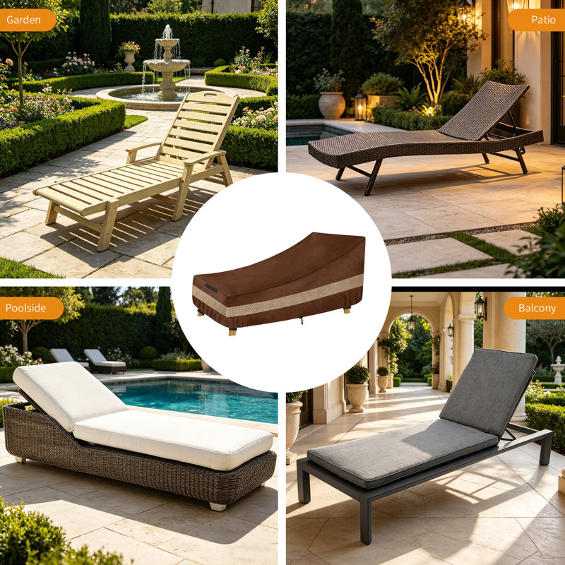 Housse imperméable pour méridienne d'extérieur, L 80 po x l 27 po x H 30 po 