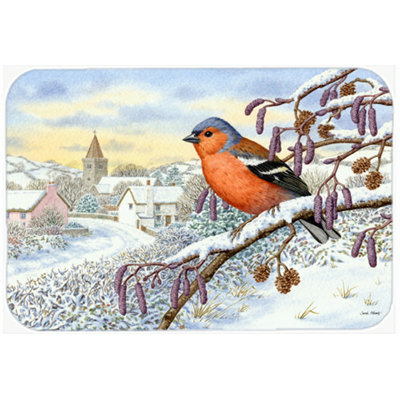 Caroline's Treasures Bull Finch Glass Cutting Board