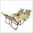 Multi-Function Foldable and Portable Dining Set, 1 Dining Table & 4  Folding Chairs