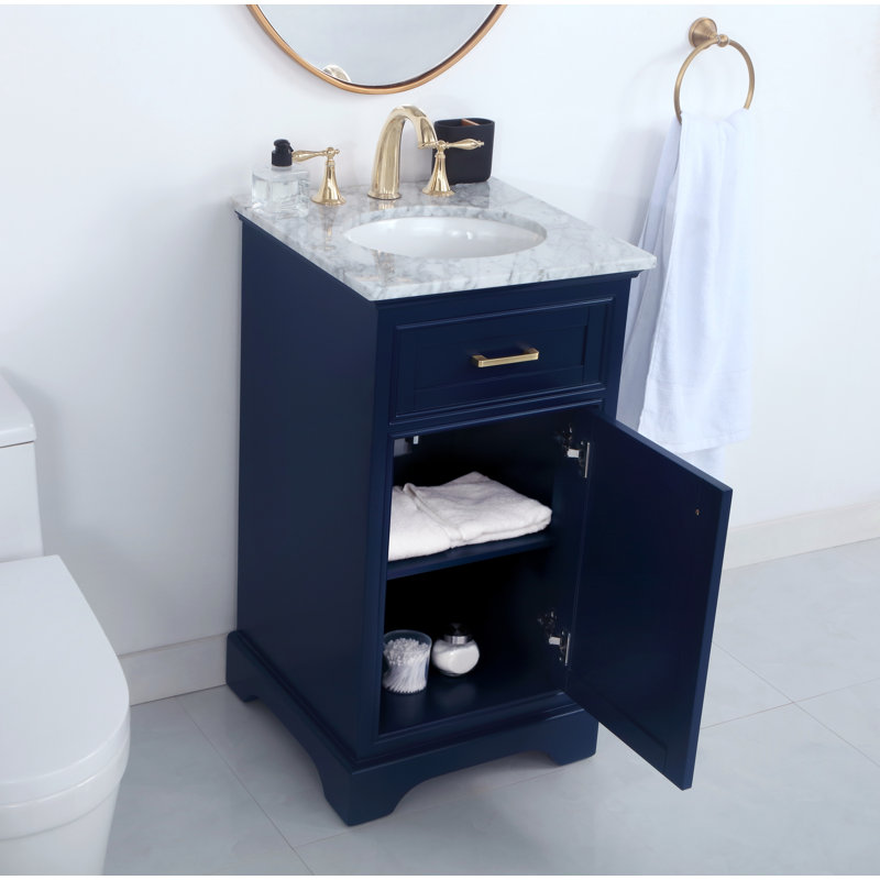 Meuble-lavabo simple 19 po Hermes, Bleu