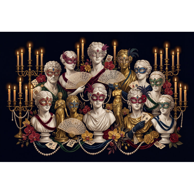 Papier peint mouchoir vénitien classique, 140 po x 108 po, Peler et coller