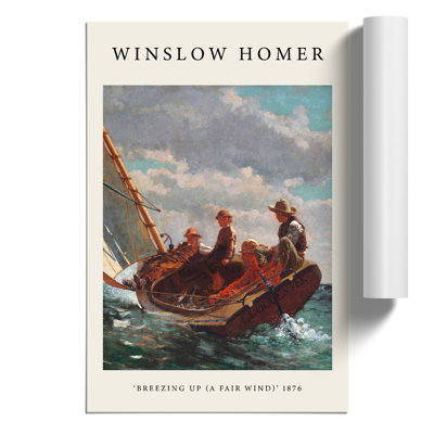 A Fair Wind Print by Winslow Homer - Frameless Print