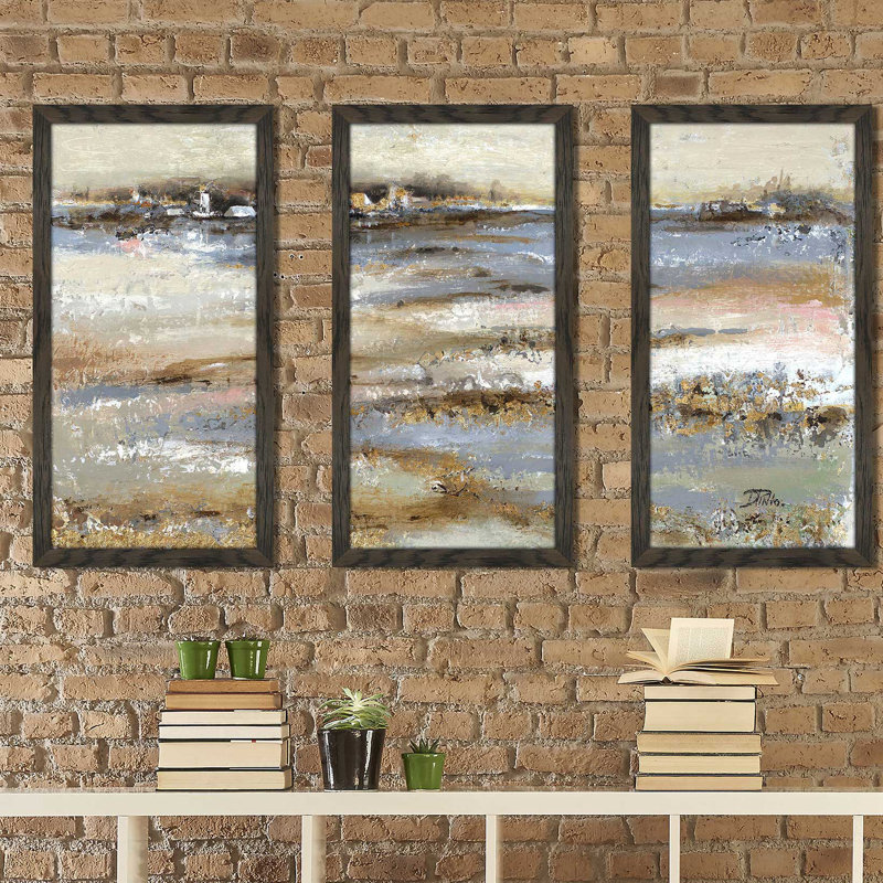 «In The Distance», reproduction de peinture à l'acrylique à multiples images, L 40,5 po x H 25,5 po x P 1 po