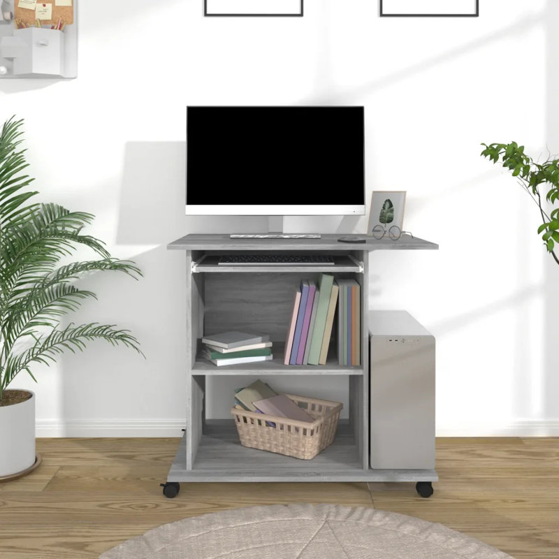 Bisceglia Computer Desk, Grey Sonoma