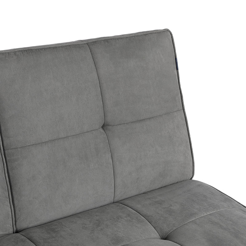 Bulkley 3 Seater Velvet Sofa Bed, Grey